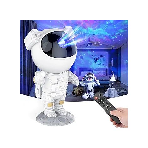 Lampe de Projection Astronaute - Veilleuse LED Ciel Étoilé avec Minuterie et Télécommande, Décor de Chambre Adulte et Enfant, Cadeau Original (1/2)