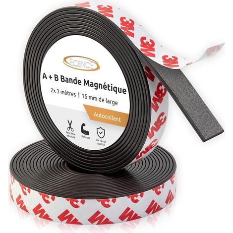 Bande Magnetique Adhesive A et B pour moustiquaires (3m + 3m) (1/5)