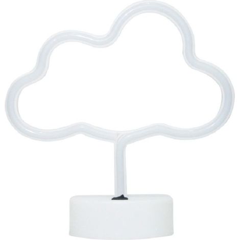 Lampe néon en Forme de Nuage, lumière Blanc Chaud, Lames, Nuages, néon avec Socle USB/Piles (1/5)