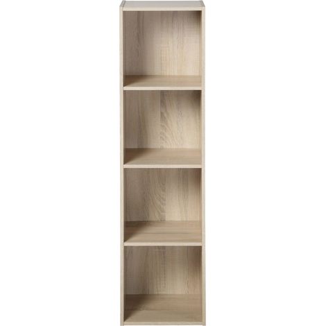 Calicosy – Etagère de rangement 4 cases – Dimensions H122 cm x L31.1 cm x P29.5 cm – Panneaux de particules résistants – Montage facile