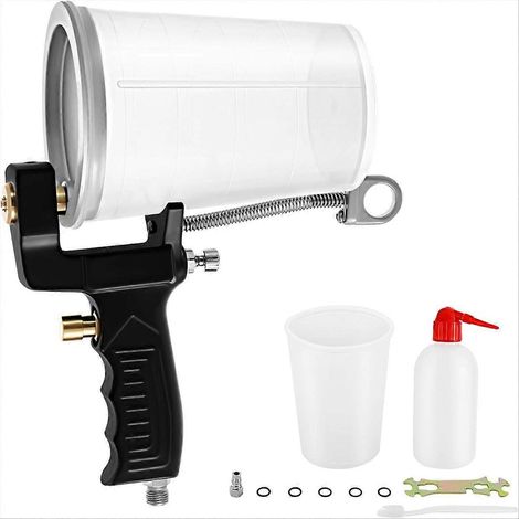 Pistolet à gelcoat pneumatique avec buse de 4 mm et 3 godets, pour résines, films de séparation et plâtres, pression d'air de 0,4 à 0,5 MPa. (1/5)
