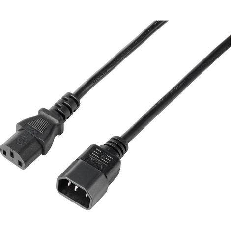 Prolunga IEC Sygonix SY-5243894 Nero 5.00 m (1/2)