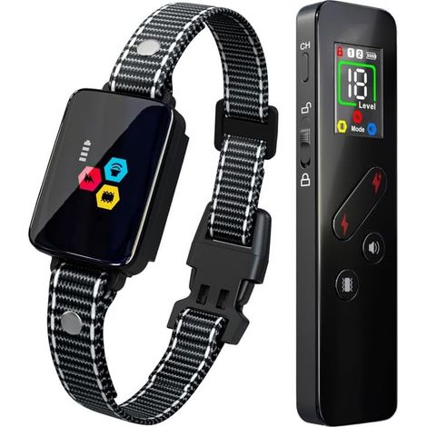 Collier de dressage pour chat avec télécommande, collier électrique étanche IP67, portée 1000 m, 3 modes de dressage : bip, vibration, choc, miaulement. Efficace contre les mauvais comportements.