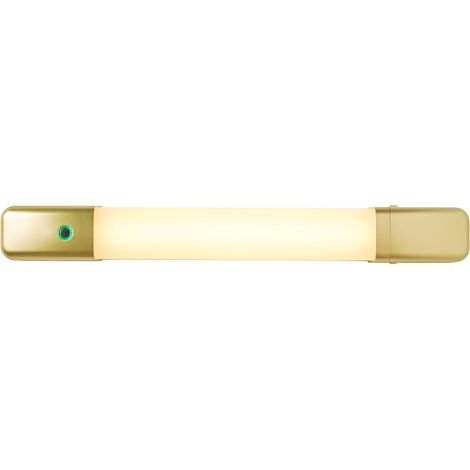 Litecraft Bathroom Shaver Wall Light Touch Sensitive 10 Watt CCT LED - Brushed Brass (1/5)