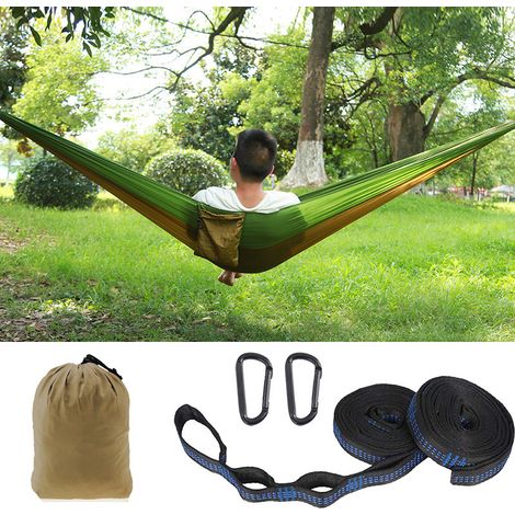 Hamac suspendu en nylon parachute d extérieur simple ou (1/5)