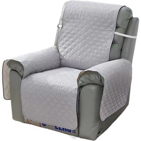 Housse de chaise matelassée réversible pour canapé 1 coussin, résistante à l'eau et ultra-antidérapante, compatible avec les chiens (1/5)