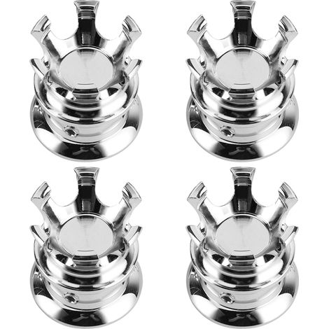 4 cache-culbuteurs chromés style couronne pour Harley XL883 Big Twin 1340 Evo Twin Cam (1/5)