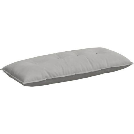 Back Pillow Light Grey 120 x 50 cm Microfibre Fabric vidaXL