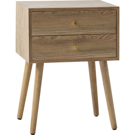 Nordlys - Table de Chevet Nuit Appoint Naturel en Bois (1/5)