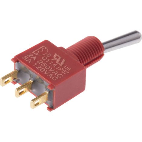 Interrupteur à levier RS PRO, On-On, 1RT, 5 A @ 250 V c.a. ( Prix pour 1 ) (1/2)