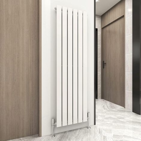 1600 x 408mm Single Designer Flat Panel Central Heating Radiator WHITE (1/5)