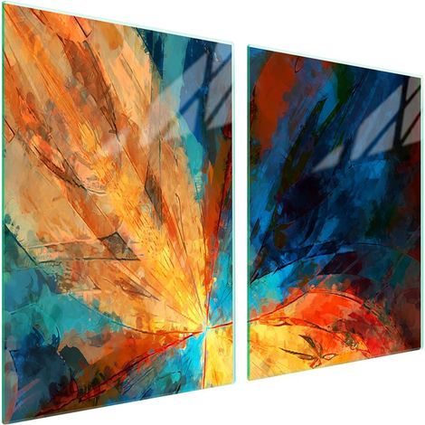 Plaque de protection en verre pour poêle 2x45x52 Couleur (1/5)