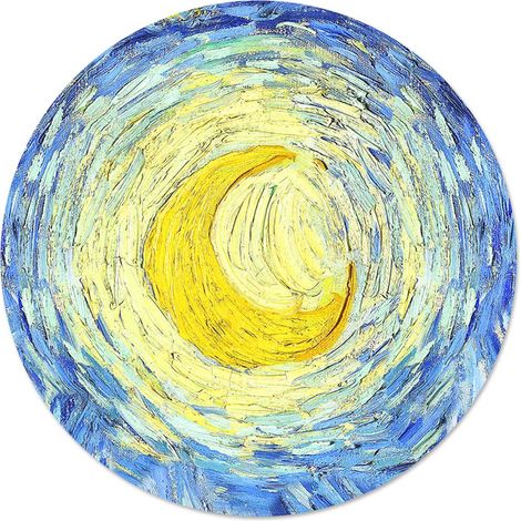 Lupia - Sottotutto decorato in Legno Rotondo Sotto bicchiere, piatto, pentola NOTTE STELLATA 32 cm 1 pz (1/3)