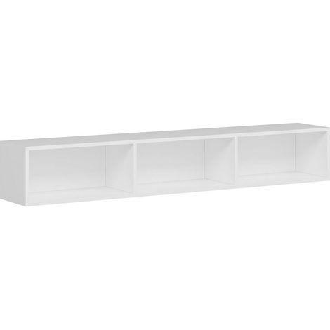 Meuble TV suspendu 3 portes blanc 180 cm - Veria