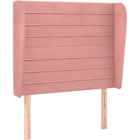 Maison Exclusive - Cabecero con orejas de terciopelo rosa 103x23x (1/5)