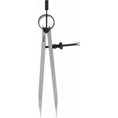 Mob Mondelin – Compas à pointe 250 mm en acier poli – Pointes sèches trempées – Réglage rapide par bouton moleté – 5241250001 (1/3)