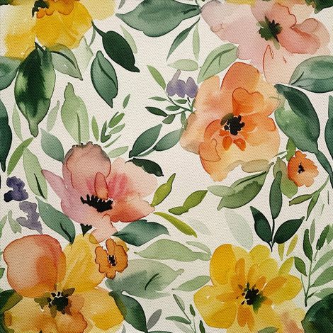 Tissu décoratif d'extérieur Oxford - Motif Fleurs I DX5162 (1/5)