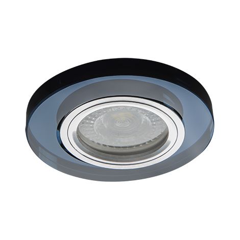 Kanlux Morta T OB LED-Strahlerhalter aus rundem Glas, schwarze Farbe für Glühbirne GX5.3 - GU10- 26711 (1/2)