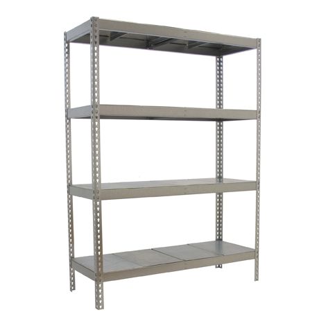 SimonRack Étagère Industrielle, 2000x1200x600 mm, 4 Niveaux, 400 kg Capacité de Charge et Point de Flexion, Métal, Étagère Charge Lourde, Galvanisé - Ecoforte (1/5)
