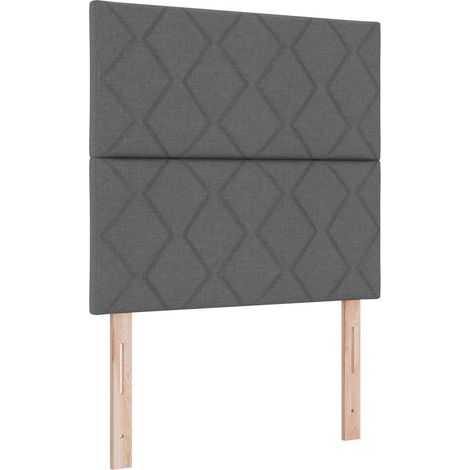 Maison Exclusive - Tête de lit LED Gris 90 cm tissu (1/5)
