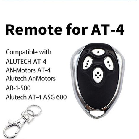 Télécommande Universelle Compatible CAME TOP432NA EV 433.92 MHz Rolling Code DOORHAN Modèle AT-4 – Émetteur Sans Fil Garage et Portail 1 Pièce, Noir (1/4)