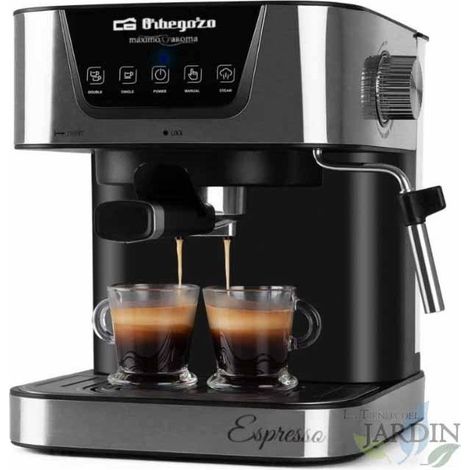 Cafetera Espresso Orbegozo 20 Bares de Presion Capacidad de 1,5L Café Espresso Intenso en Casa Diseño Compacto