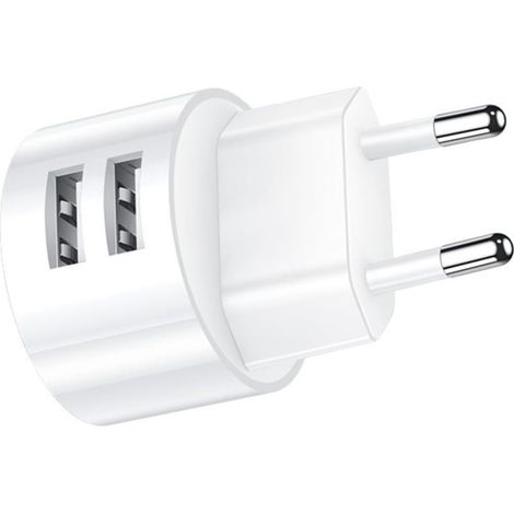 Double Prise USB-A 5V 2,1A Charge Rapide Adaptateur Secteur USB Chargeur Mural Universel pour Câbles Design Compact et Plat Bloc USB de Prises et Tambours pour Smartphones Tablettes (1/5)