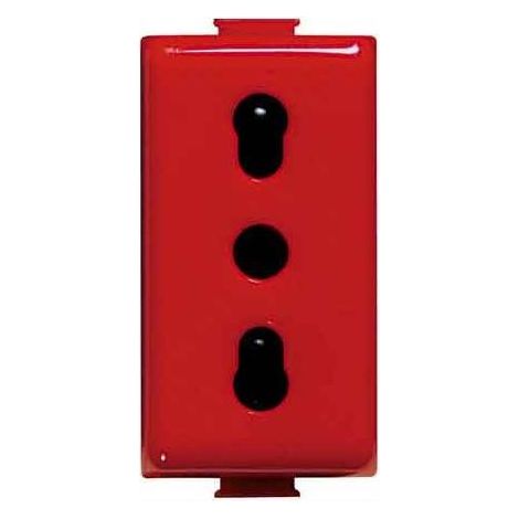 Bticino Matix TT prise bipas Rouge, 10/16A A5180R (1/2)