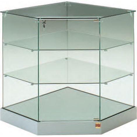 Banco Vendita Vetrina/Angolare L73xP73xH90 cm Cristalli Temperati Ante Battenti art OF92AG (1/2)