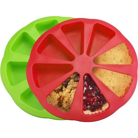 Zweiteiliges Silikon-Backform-Set, 8-Loch-Kuchenform, dreieckige Kuchenform, Silikon-Kuchenform (1/5)
