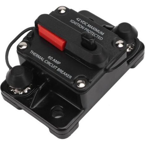 Disjoncteur en ligne réinitialisable pour audio stéréo de voiture 12 V 30 A/40 A/60 A, fusible à récupération automatique (60 A)