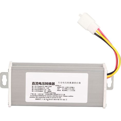 Adaptateur convertisseur DC 48V/120V vers 12V/15A/180W pour scooter électrique