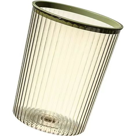 Poubelle PET Grande Capacité Design avec Anneau de Pression Vert Conteneur à Déchets pour Cuisine Bureau Dimensions 23x28.5cm (1/5)
