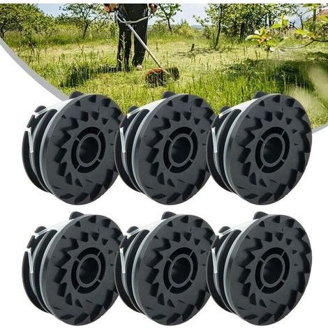 Packung mit 6 Ersatzspulen Trimmerfaden für LIDL Parkside PRTA 20-Li A1, B2, C3, PRT 550 A1, A3, PRT 300 A1 Rasentrimmer (1/5)
