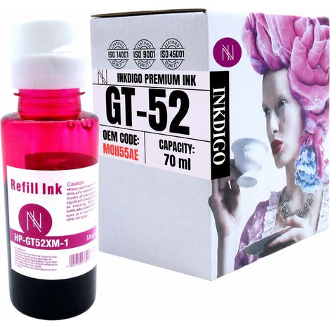 Inkdigo GT52 XL Tinte kompatibel mit HP SmartTank500 DeskJet GT5810 GT5820 TÜV-zertifiziert (1/5)