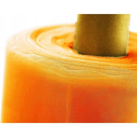 Tulle décoratif 150 cm x 10 m, orange (1/4)