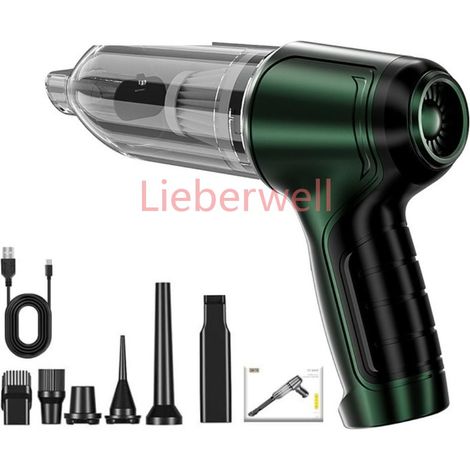 Suitu-Aspirateur monté sur voiture, sans fil, maison et voiture, aspirateur à usage touristique, aspirateur à sec et à support, haute puissance, portable, déterminer VA,green