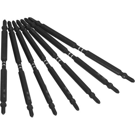 Set mit 10 doppelseitigen magnetischen Phillips-Schraubendreherbits, 1/4-Zoll-Sechskantschaft, PH2, Handwerkzeug. (1/5)