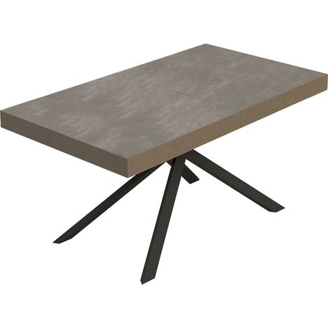 Tavolo Allungabile 160/420x90 cm Niket Tortora Gambe Antracite