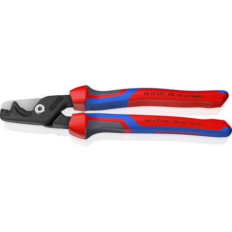KNIPEX 95 12 225 StepCut® XL Cortacables con corte escalonado con mangos confort Barnizados 225 mm (1/6)