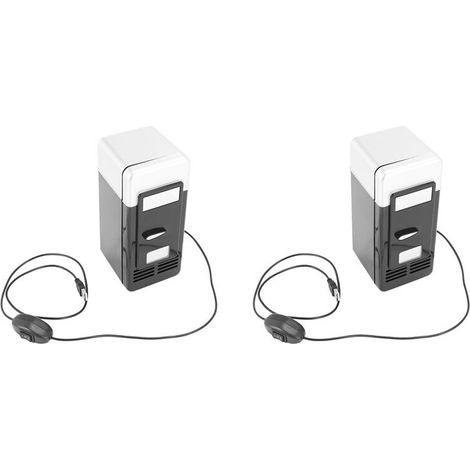 2X USB RÉFrigÉRateur de Goutte À Froid Shpping Freezer USB RÉFrigÉRateur Petit Portable Soda RÉFrigÉRateur pour Voiture Noir (1/4)