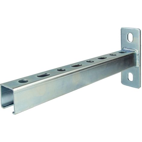 tecuro Schienenkonsole Typ 28/30 x 500 mm x 2,00 mm, Stahl galvanisch verzinkt C/U-Profil