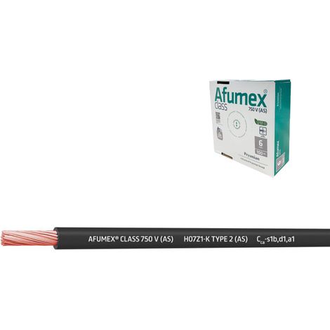 100 Câble H07z1-k(as) 4,0 Mm² Noir Euro/m