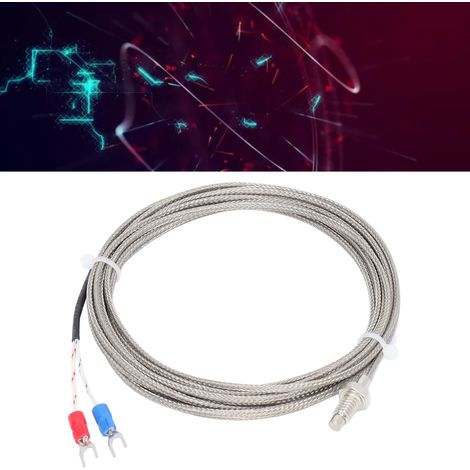 Sonde thermocouple à vis type K, capteur de température avec filetage M6, 2 fils et câble de 4 mètres (1/5)