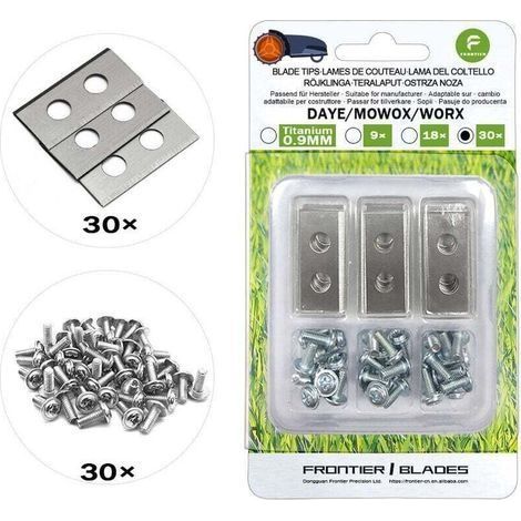 Lames de Rechange Robot Tondeuse Gazon 30 Pièces Compatibles Worx Landroid Landxcape avec Vis Premium (1/4)