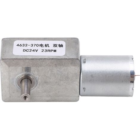 Moteur à engrenage hélicoïdal DC 4632, double arbre en aluminium-laiton, mini turbine 24V 23 tr/min pour ventilateur électrique (1/5)