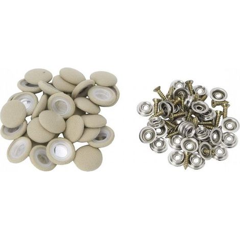 40Pz Rivetti Per Riparazione Tetto Auto Kit, Puntine Per Cielo Auto Pulsanti Beige