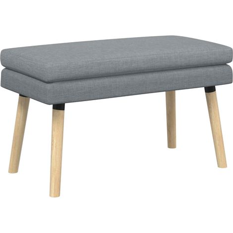 vidaXL  Double-Layered Bench  Light Grey 80 x 40 x 47 cm Fabric