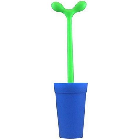 Alessi Merdolino ASG04 AZ Scopino di Design in Resina Termoplastica per Pulizia WC, Blu (1/5)