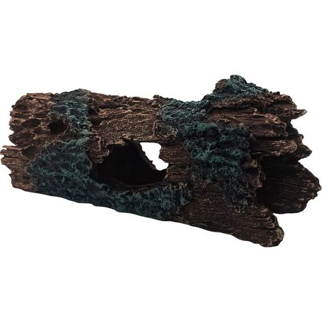 18cm Log Drift Wood Cave Hide Hole With Plant Detail Artificial Polyresin Aquarium Ornament Aquatic Model Decoration Fish Tank Marine Decor Ornaments (1/5)